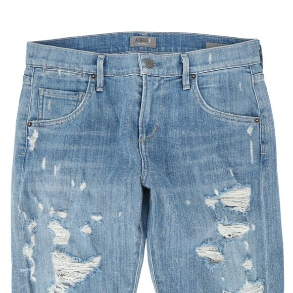 AGOLDE Isabel Slim Boyfriend Distressed Denim Jeans 26 - Picture 3 of 7